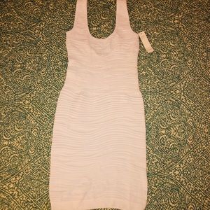 White stretchy bodycon dress. NWT